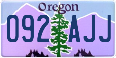 OR license plate 092AJJ
