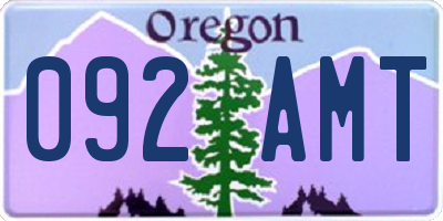 OR license plate 092AMT