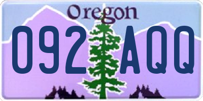 OR license plate 092AQQ