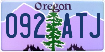 OR license plate 092ATJ