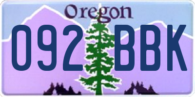 OR license plate 092BBK