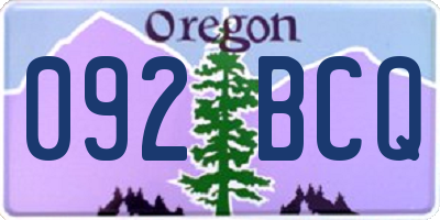 OR license plate 092BCQ