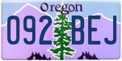 OR license plate 092BEJ