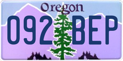 OR license plate 092BEP