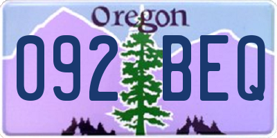 OR license plate 092BEQ