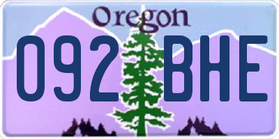 OR license plate 092BHE