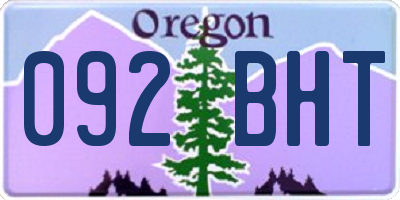 OR license plate 092BHT