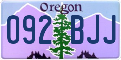 OR license plate 092BJJ