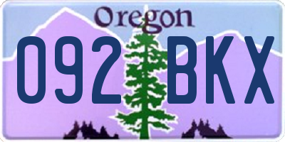 OR license plate 092BKX