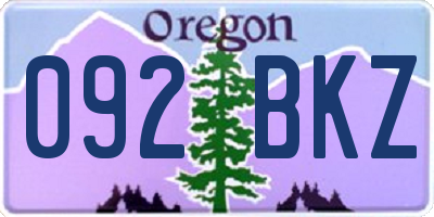 OR license plate 092BKZ