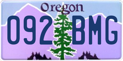 OR license plate 092BMG