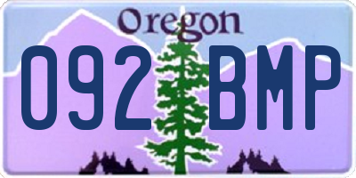 OR license plate 092BMP