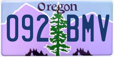 OR license plate 092BMV