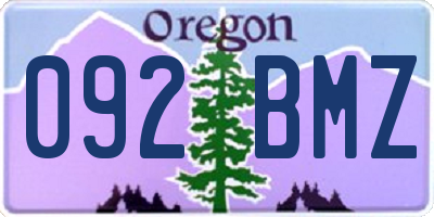 OR license plate 092BMZ