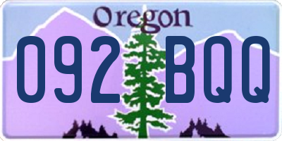 OR license plate 092BQQ