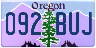 OR license plate 092BUJ