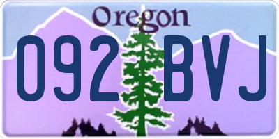 OR license plate 092BVJ