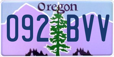 OR license plate 092BVV