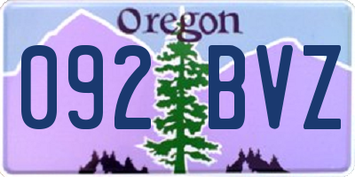 OR license plate 092BVZ