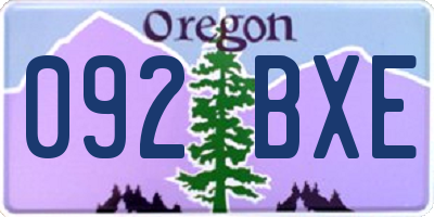 OR license plate 092BXE