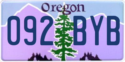 OR license plate 092BYB