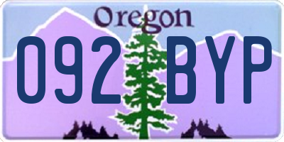 OR license plate 092BYP