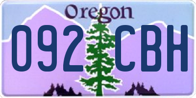 OR license plate 092CBH