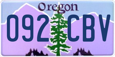 OR license plate 092CBV
