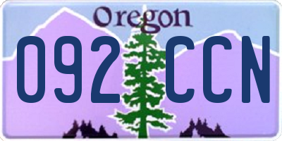 OR license plate 092CCN