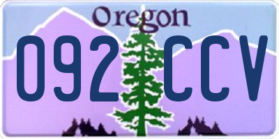 OR license plate 092CCV