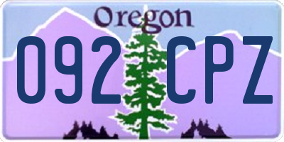 OR license plate 092CPZ