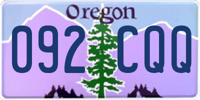 OR license plate 092CQQ