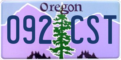 OR license plate 092CST