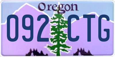 OR license plate 092CTG
