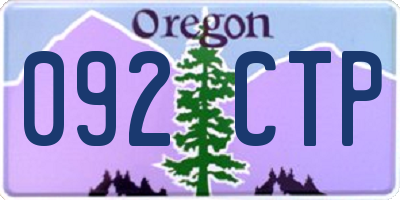 OR license plate 092CTP