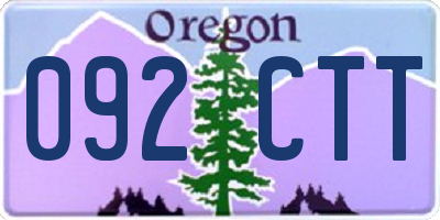 OR license plate 092CTT