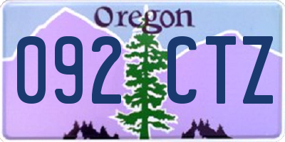 OR license plate 092CTZ