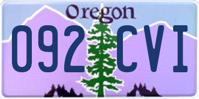 OR license plate 092CVI