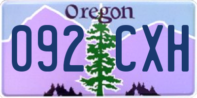OR license plate 092CXH