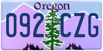 OR license plate 092CZG
