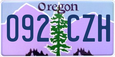 OR license plate 092CZH