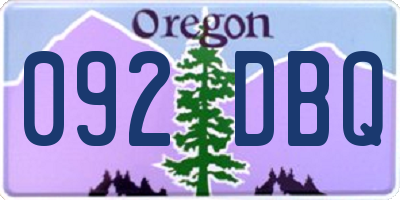 OR license plate 092DBQ