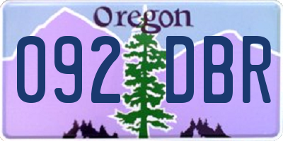 OR license plate 092DBR