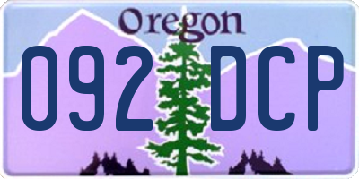 OR license plate 092DCP