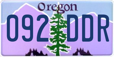 OR license plate 092DDR