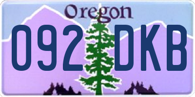 OR license plate 092DKB