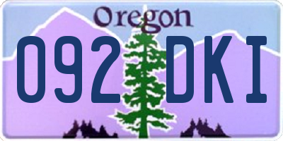OR license plate 092DKI