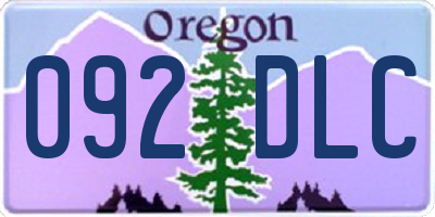 OR license plate 092DLC