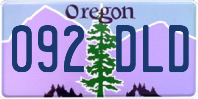 OR license plate 092DLD