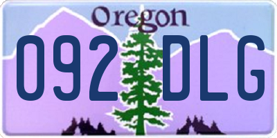 OR license plate 092DLG